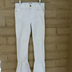 Frame Denim Women's Ivory Flare Jeans